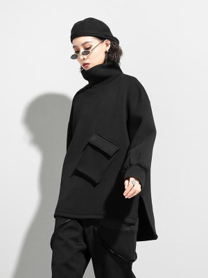 Tamaka Pocket Turtleneck Long Sleeve Shirt