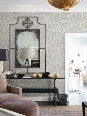 Daydream Abstract Floral Wallpaper In Moss From The Celadon Collection By Brewster Home Fashions