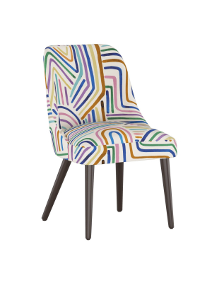 Geller Dining Chair Rainbow Strokes Ochre - Project 62™