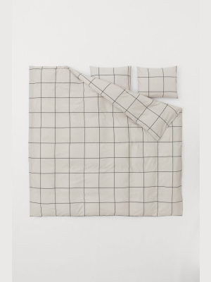 Checked Duvet Cover Set