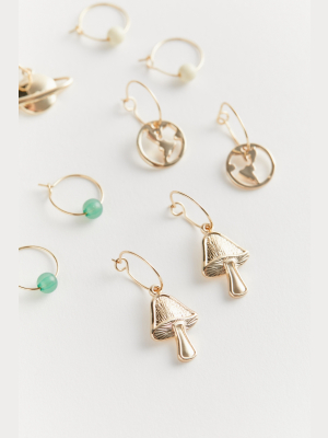 Out Of This World Charm Hoop Earring Set