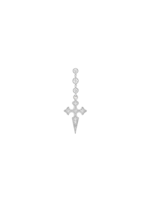 Barette Earring - White Gold