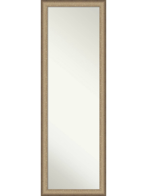 17" X 51" Elegant Brushed Framed On The Door Mirror Bronze - Amanti Art