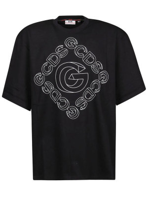 Gcds Logo Printed Crewneck T-shirt