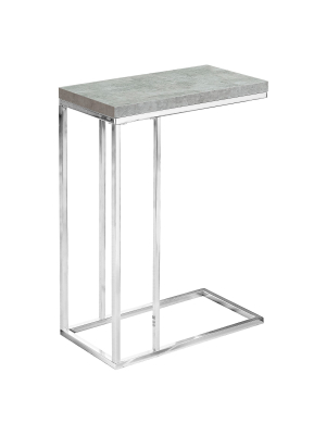 Accent Table - Chrome Metal, Gray - Everyroom