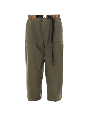 Sacai Belted Cropped Trousers