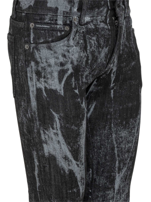 Dolce & Gabbana Marbled Skinny Jeans