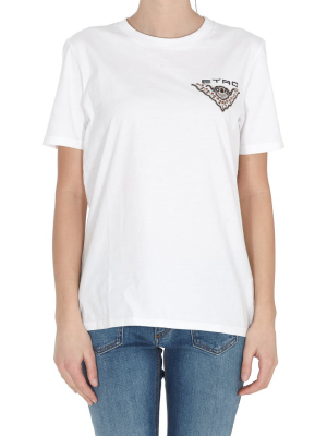 Etro Logo Embroidered T-shirt