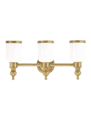 Chatham 3 Light Bath Bracket Aged Brass