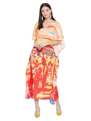 Multicolor Kaftan Dress