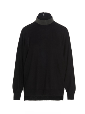 Brunello Cucinelli Monile Jewel-detailed Jumper