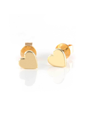 Solid Gold Love Studs