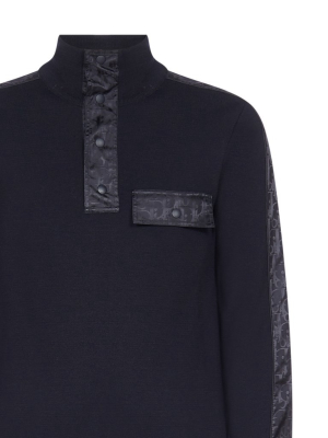 Dior Homme Oblique Insert High Collar Sweater