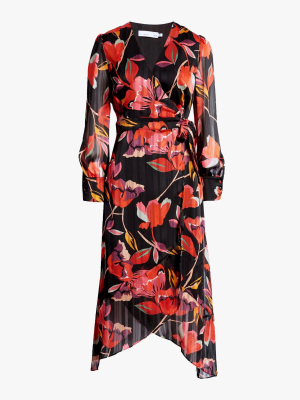 Naomi Long Sleeve Wrap Dress