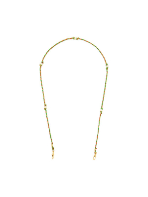 16" Single Loop Mauli Necklace - Rasta