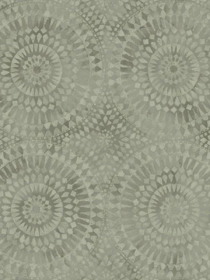 Glisten Circles Wallpaper In Light Silver And Neutrals By Seabrook Wallcoverings