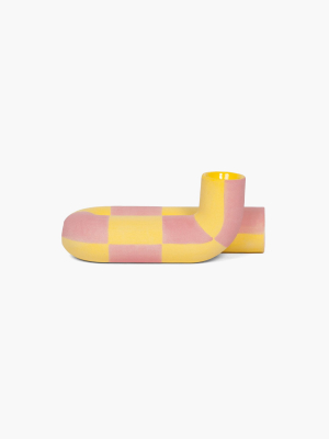 Checker Tobogan Pipe - Pink/yellow