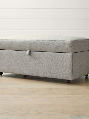 Barrett Storage Ottoman With Tray And Casters