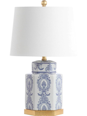 Bova Table Lamp Blue/white (set Of 2)