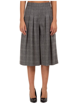 Boutique Moschino Check Pleated Culottes