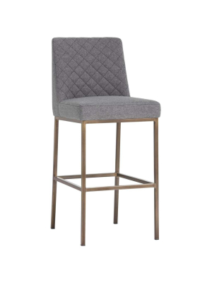 Leighland Bar Stool, Dark Grey