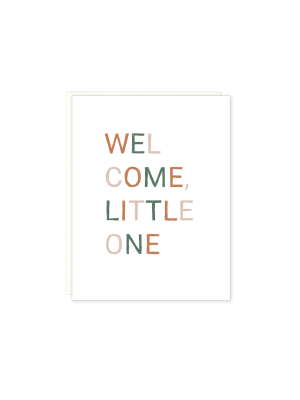 Lake Erie Design Co Welcome Little One - Block Text