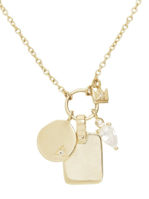 Droplet Charms Necklace In Gold