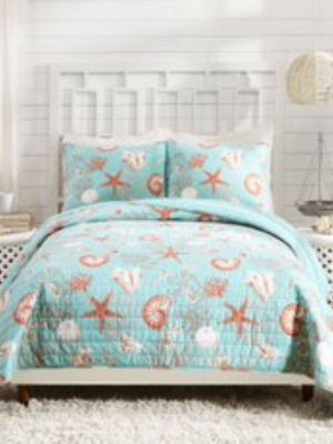 Modern Heirloom Starfish And Shells Quilt Sets