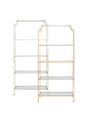 Chloe Gold Leaf Etagere