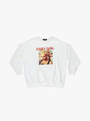 Plus Size Baby Girl Graphic Sweatshirt