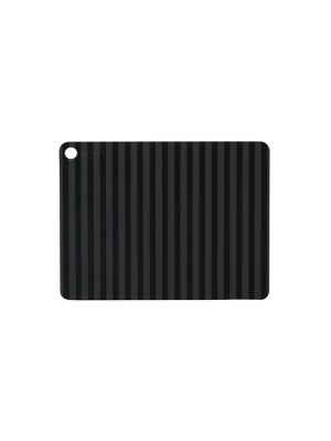 Pack Of 2 Placemat Stripe In Anthracite