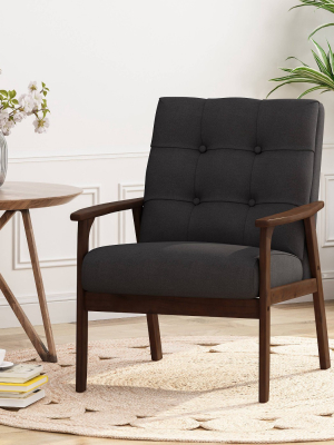 Duluth Mid-century Armchair Black - Christopher Knight Home
