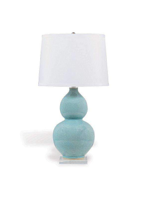 Pearl Blue Lamp 32"h