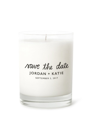 Candle Label - Save The Date Personalized
