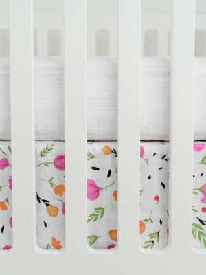 Cotton Muslin Crib Skirt - Berry & Bloom