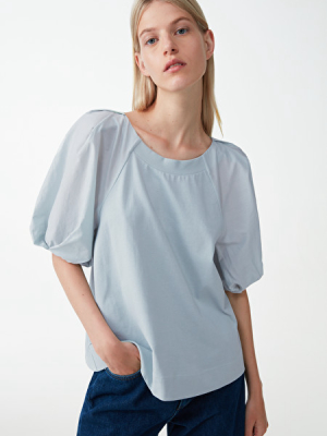 Puff Sleeve Cotton Top