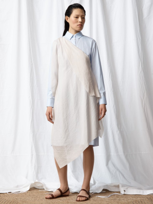 Drape Mask Shirt Dress