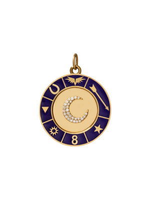 Blue Crescent Medallion