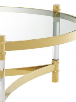 Eichholtz Trento Coffee Table - Clear & Gold