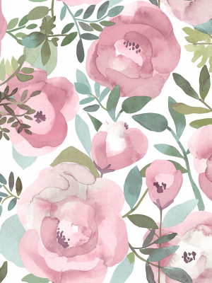 Orla Floral Wallpaper In Pink From The Bluebell Collection By Brewster Home Fashions