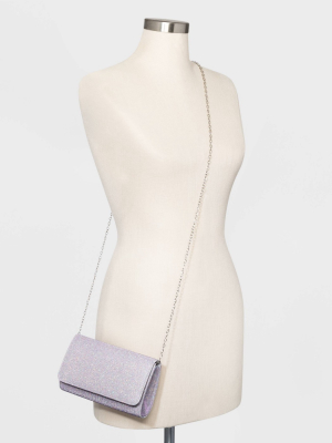 Estee & Lilly Snap Closure Flap Clutch - Lilac