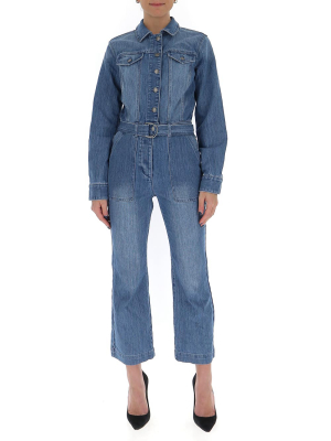 Michael Michael Kors Belted Denim Jumpsuit