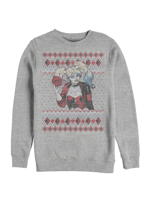 Men's Batman Ugly Christmas Harley Quinn Sweatshirt