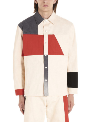 Diesel Red Tag Contrasting Panelled Shirt