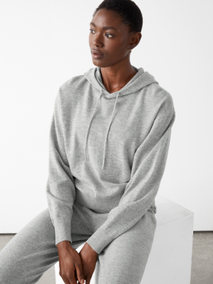 Oversized Wool Knit Hoodie