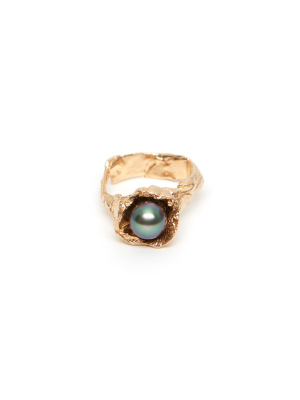 Small Hydra Grey Pearl Ring