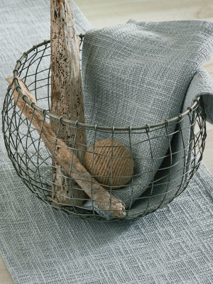 Split P Round Wire Basket - Gray