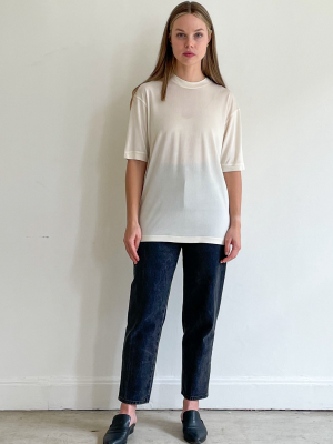 Cream Silk Tee