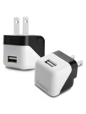 Insten Usb Mini Travel Ac Wall Charger Black For Samsung Galaxy S10 S10+ S10e S9 S9+ Plus S8 S7 Note 10 Iphone 11 Pro Max Xs X 8 7 6s Se Xr