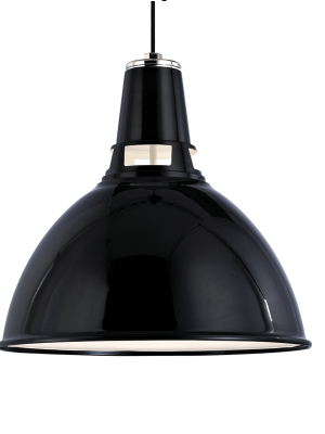 Hudson Valley Lighting Lydney Pendant - Black & Polished Nickel & Black